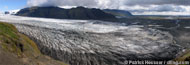 a panorama picture of one of dozens glaciers (skaftafell)